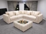 Dream Lilly Ribbed Corner Sofa – Channel Tufted Comfort - Image 2