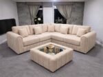 Dream Lilly Ribbed Corner Sofa – Channel Tufted Comfort - Image 3